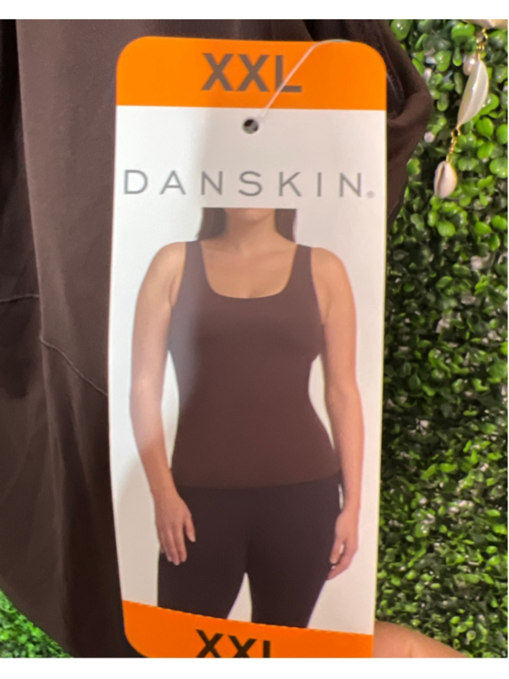 Women's Danskin Crescent Bra Tank Top XXL Brown - Picture 4 of 8